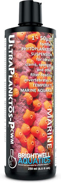 Brightwell Aquatics Ultraplanktos P CWM - Liquid Phytoplankton Food Suspension for Corals and Invertebrates in Temperate Marine Aquariums 250ml
