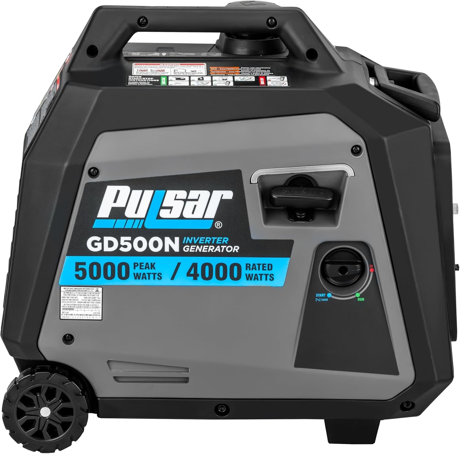 Pulsar Products GD500N, 5000W Portable super-quiet Inverter Generator, RV-Ready, CARB Compliant