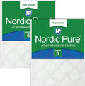Nordic Pure 20x25x1 (Actual Size: 19 1/2 x 24 1/2 x 3/4) Poly Green MERV 6 AC Furnace Air Filters – Reduces Dust, Pollen, Pet Dander & Allergens – 2-Pack