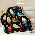 Parrot Bird Throw Blanket Cute Cockatiel Stuff Gifts for Kids Girls Boys Adults Women Men Soft Cozy Warm Plush Fluffy Fuzzy Fleece Blanket Decor 50''X60''