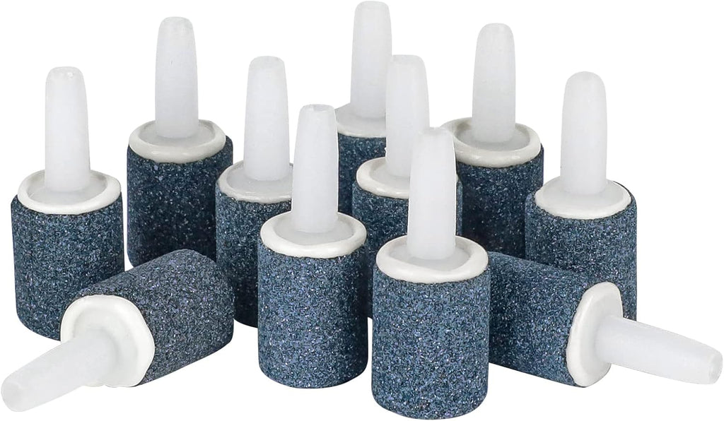 Pawfly Aquarium 0.6 Inch Air Stone Cylinder Bubble Diffuser Release Tool for Nano Air Pumps Small Buckets and Fish Tanks, 12 Pack
