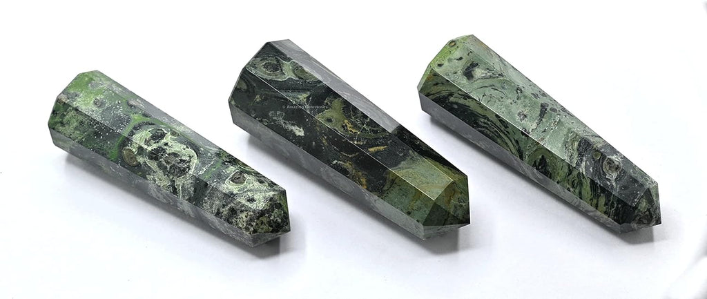 Amazing Gemstone Kambaba Jasper Crystal Towers - Natural Healing Crystal Point Obelisk for Reiki Healing and Crystal Grid (2 Inch to 3 Inch)