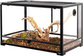 WACOOL Tempered Glass 40 Gallon Reptile Tank, Front Opening Reptile Terrarium 30" x 18" x 18" for Bearded Dragon Gecko Lizard, Top Screen Ventilation & Anti Escape Lid