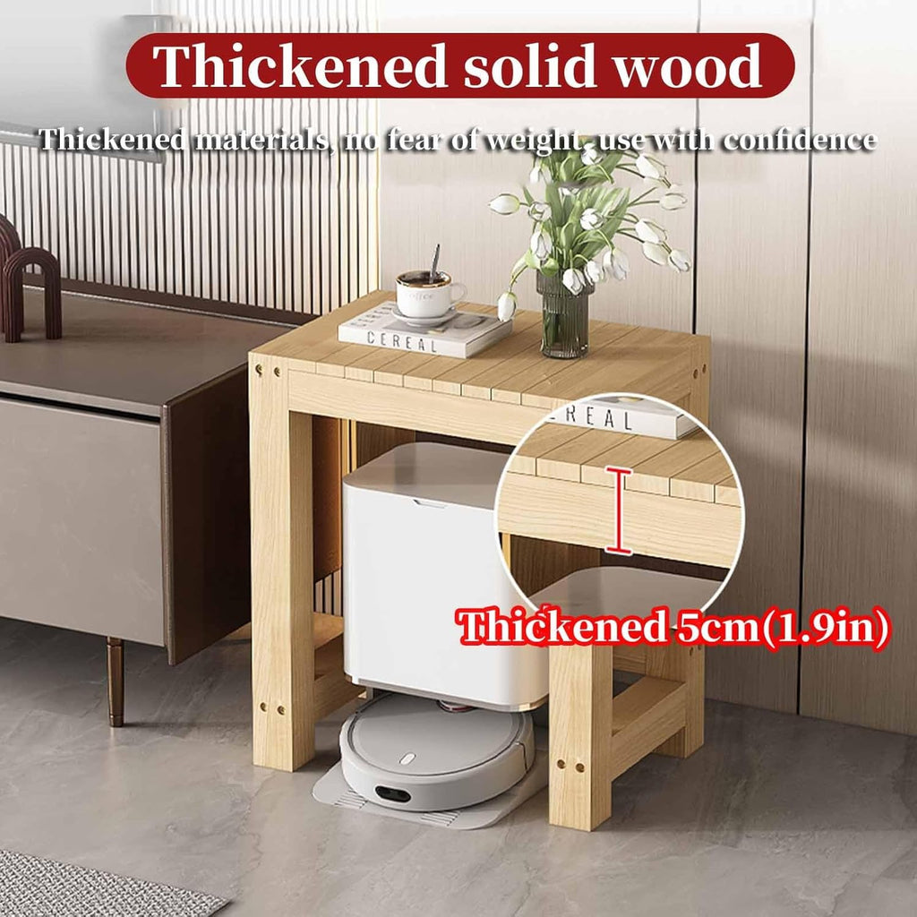 FORRTY Solid Wood Aquarium Stand – Heavy Duty Wooden Fish Tank Stand | Reptile Cage Stand | Indoor Plant Stand | Printer Table | Multi-Purpose Storage Rack | Brown/Natural | 12"-59"(30-150cm) Width(Wo