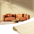 OUZUGIE 1 Pack 96x48 Inch Natural Bamboo Wall Panel – Raw Pole Wrap Paneling for Walls, Ceilings, Cabinets, Furniture – Ideal for Bedroom, Living Room & Office DIY Decor