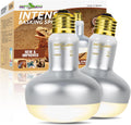 REPTI ZOO 2 Pack Heat Lamp 150W, Intense Basking Spot Simulated Natural Sunlight Heating Lamp Bulb, Heat Emitter UVA Heat Lamp Bulb for Reptile Chickens Pet Brooder