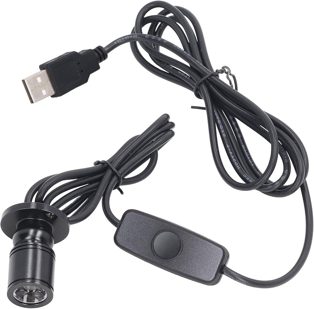 LED Mini Spot Light for Display, Small Spotlight USB, 5V Miniature Spot Lights for Closet, Artwork, Jewelry, DIY Craft and Plants, 6.6 Ft Cable 1 Watt 3 Types(3000K, 2-Warm Light)