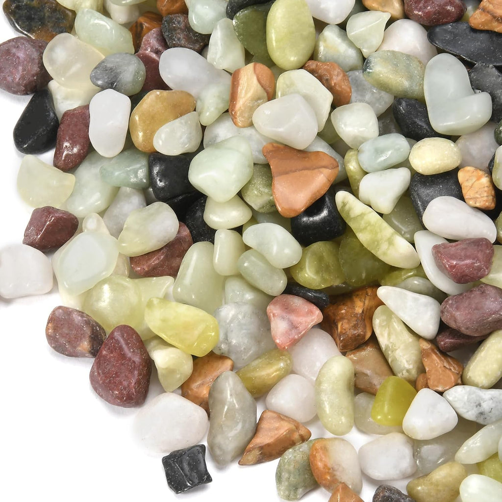 2.2 lb Pebbles for Indoor Plants, 3/8 Inch Decorative Rocks for Potted Plants, Natural Polished Pebbles for Vases, Succulent, Planters, Landscaping Drainage and Outdoor Gardening