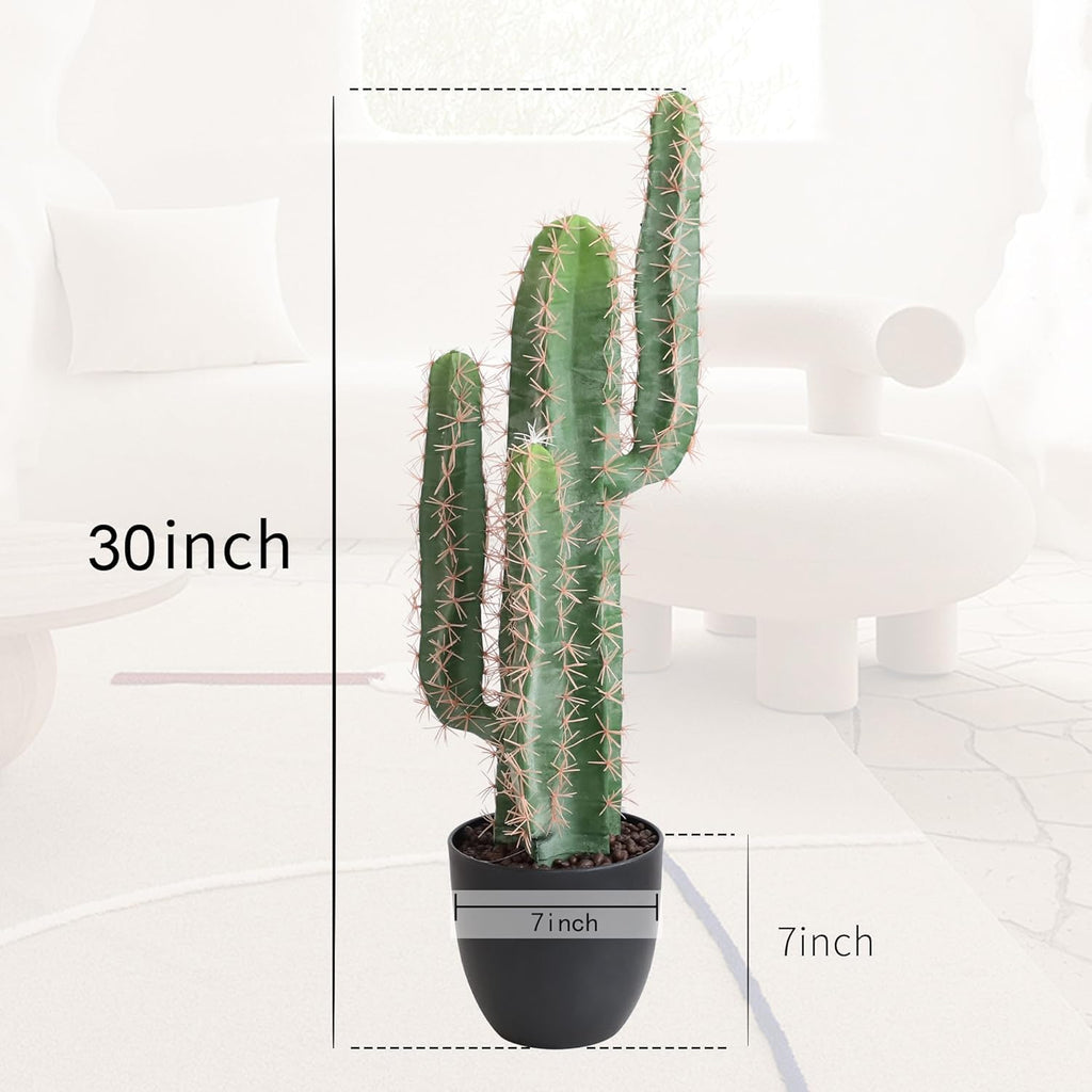momoplant Artificial Cactus Fake Plant 30 Inch Tall Faux Cacti Plants for Home Garden Office Store Decoration