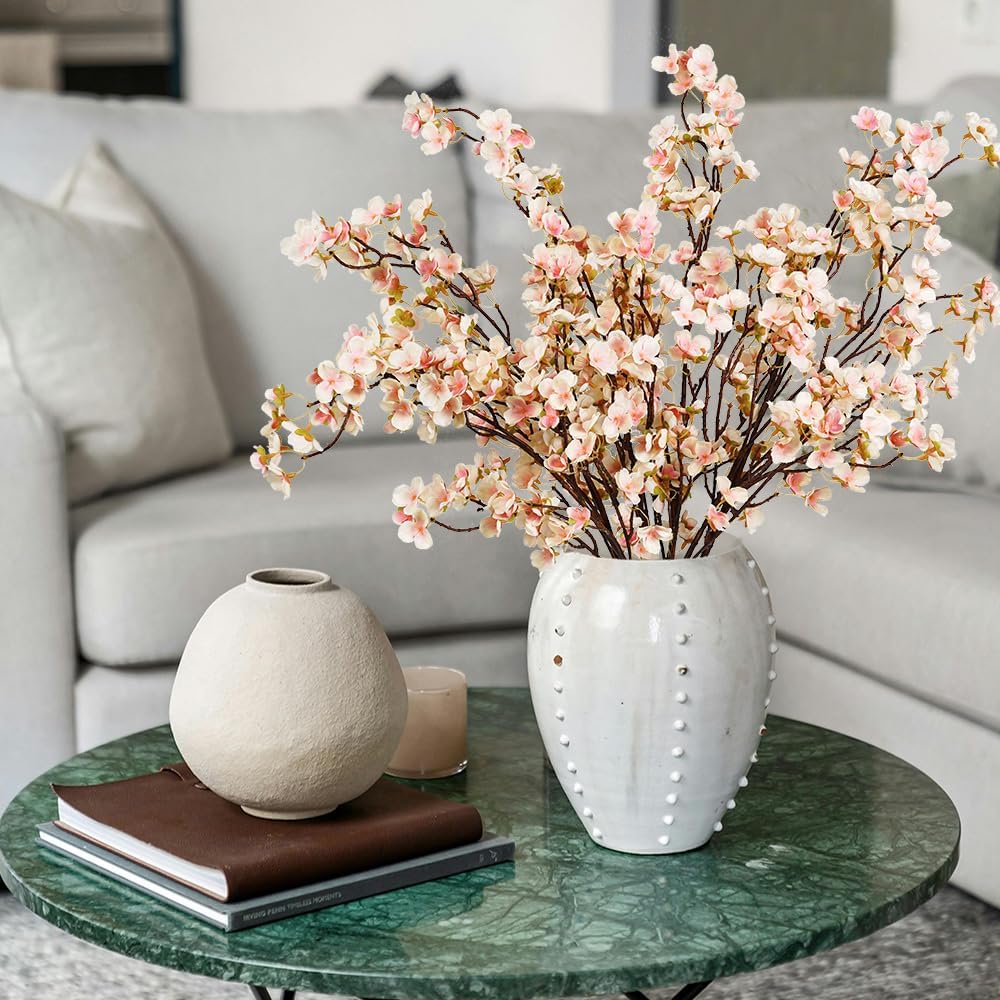 Artificial Plants Faux Greenery Eucalyptus Stems,Faux Branches for Vase Filler,Artificial Ficus Twig Branches Stems for Shop Garden Office Home Décor (6, Stems04)