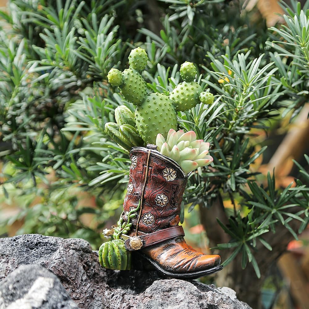 Cactus Resin Statue,Cactus Decor Accessory, Spring and Summer Home and Garden Decoration. Cute Cactus Statue Succulent Plants, Desk Figurines Cactus Gifts