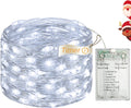 16FT 50 LED Fairy Lights Battery Operated with Timer, 8 Modes USB Mini Twinkle Light, Small String Lights for Christmas Tree Wreath Vase Bedroom DIY Wedding Party Decorations-Cold White