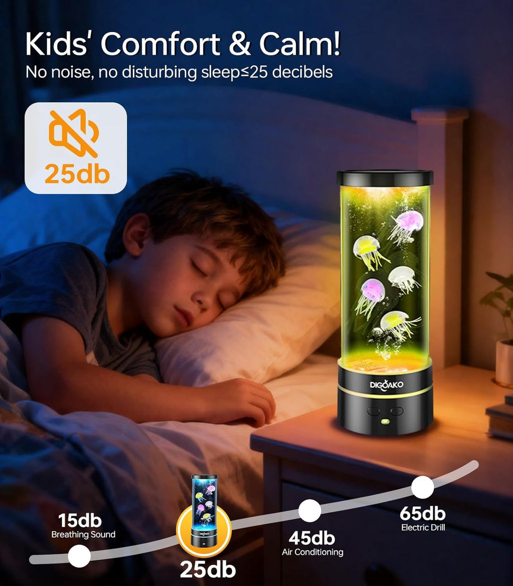 Jellyfish Lamp: LED Jellyfish Tank Lamp, 17 Color Changing Dimmable Aquarium Night Light for Home Office Decor Birthday Christmas Gifts for Adults Kids(LED Decorative)