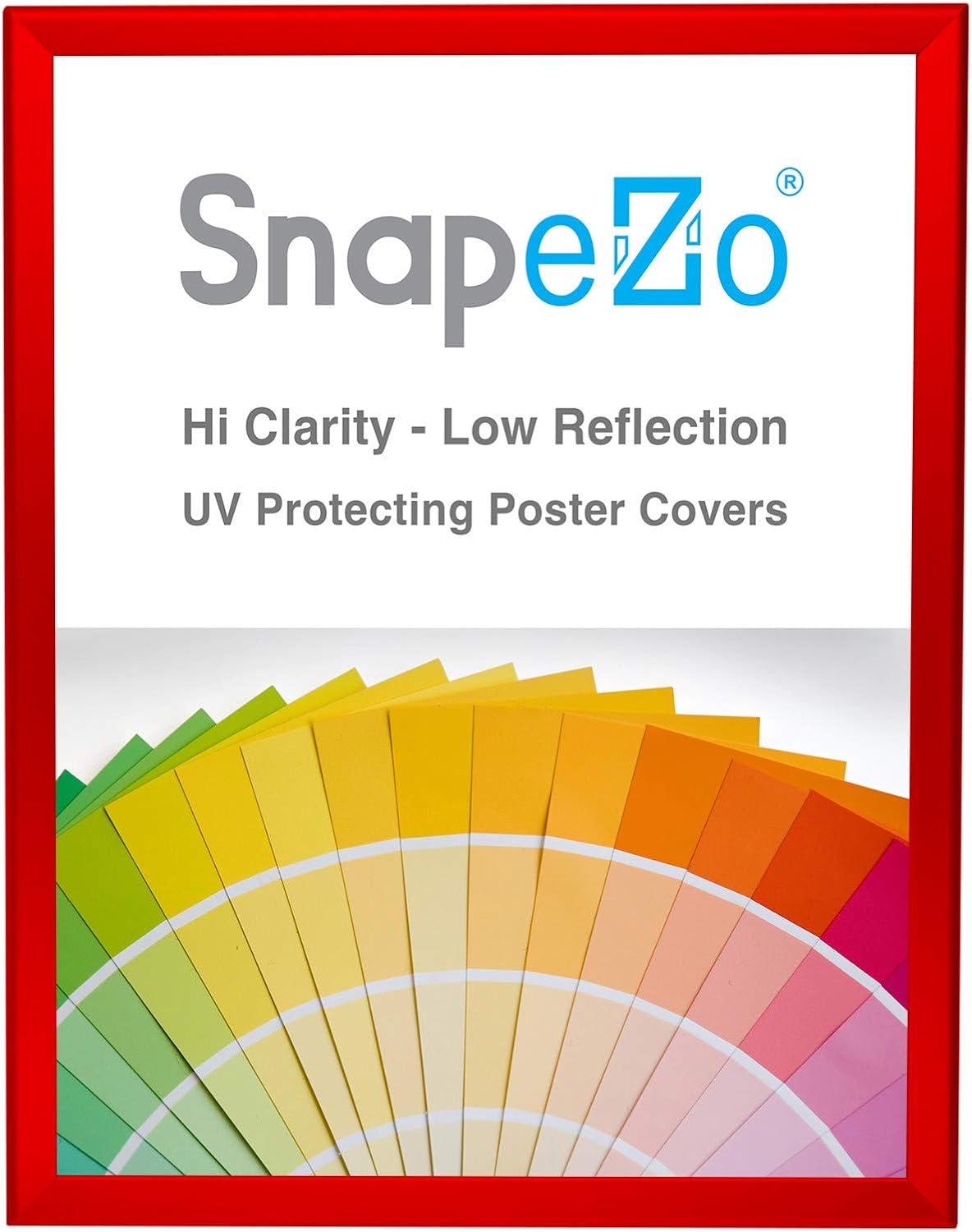 SnapeZo Photo Frame 18x24, Red, 1.25 Inch Aluminum Profile, Front-Loading Snap Frame, Wall Mounting, Professional Series