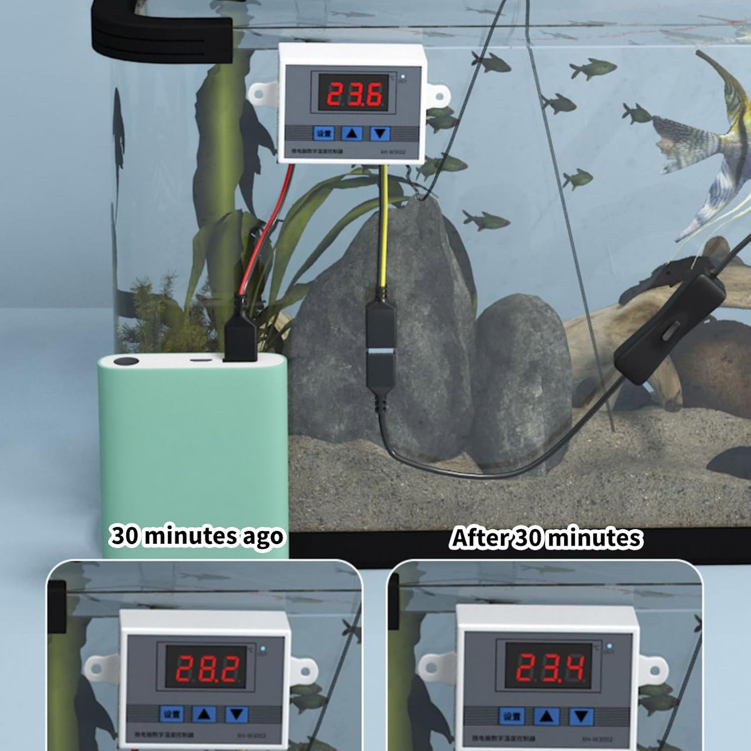 Small Aquarium Chiller Fan Cooling Fans for Aquariums Quiet Temperature Control Aquarium Fan