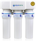 Aquasana Under Sink Water Filter | 3-Stage Max Flow Filtration | Reduces up to 99.99% of 78 Contaminants - PFAS, Lead, Chlorine, Cysts, & More | Under Counter Drinking Water Filter | AQ-6300M-NF