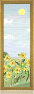 Wood 8x24 Frame Gold, Ornate Natural 24x8in Poster Picture Frame, Modern Golden 8 x 24inch Gallery Wall Photo Frame with HD Plexiglass, Horizontal Vertical Wall Mounting Display 1pcs