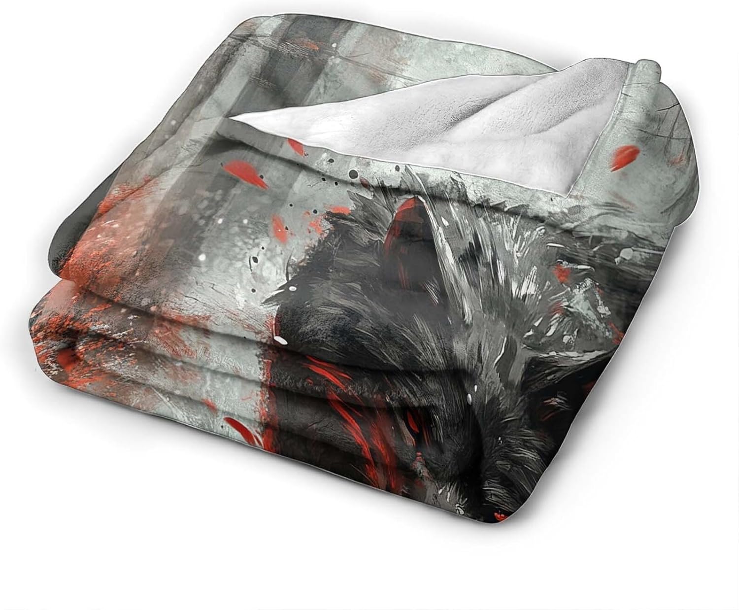 Wolf Throw Blanket Wolf Stuff Gifts for Kids Girls Boys Adults Women Man Soft Cozy Warm Plush Fluffy Fuzzy Fleece Blanket Decor 40''X50''