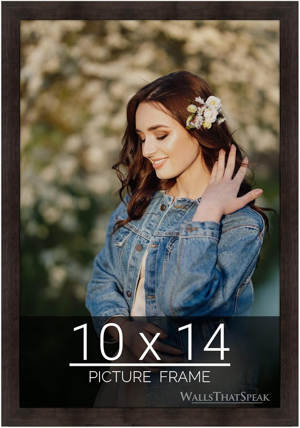 wallsthatspeak 10x14 Espresso Brown Picture Frame for Puzzles Posters Photos or Artwork
