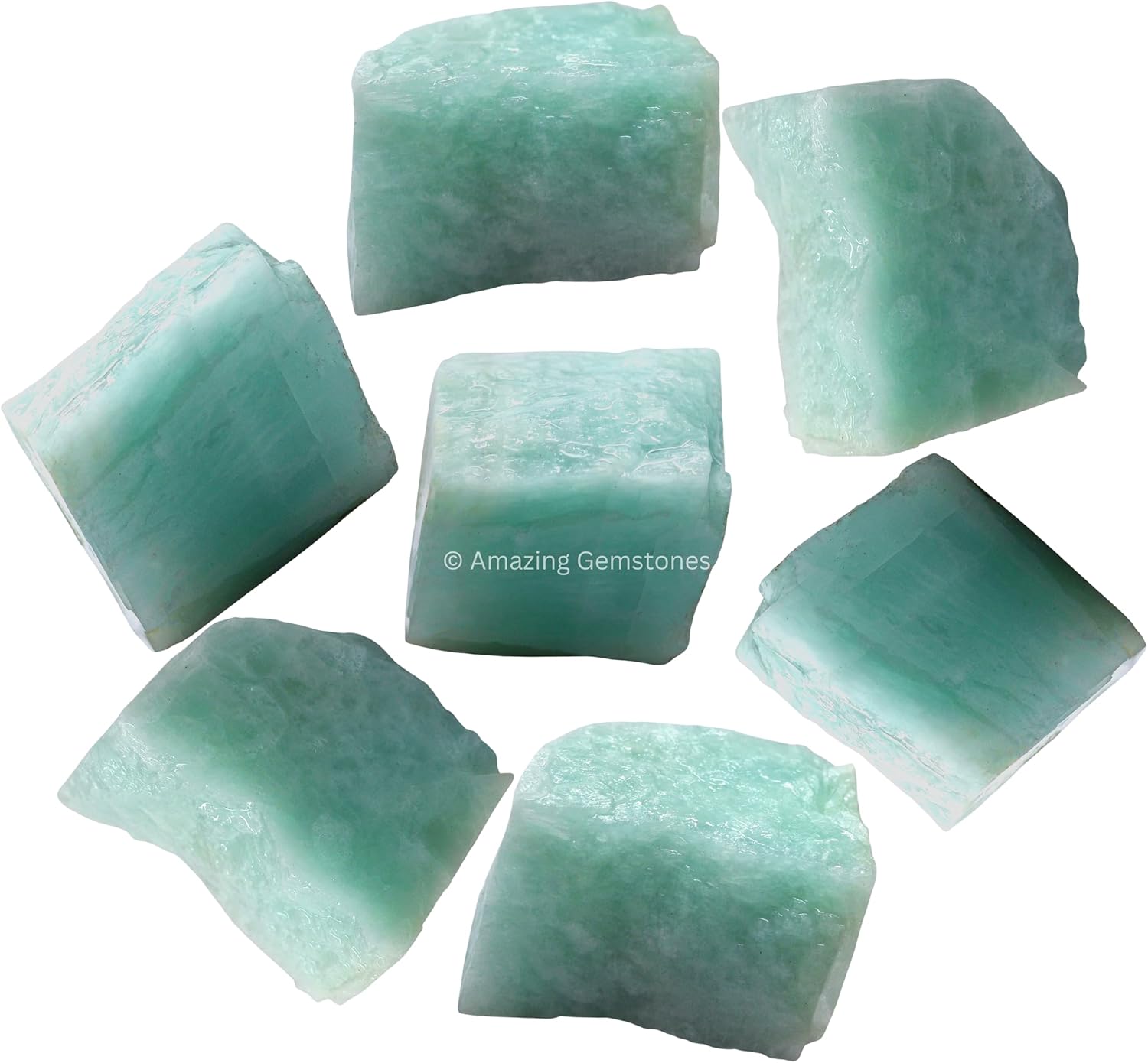 Amazing Gemstone Amazonite Raw Crystals and Healing Stones, Natural Rocks for Tumbling and DIY Raw Stones and Crystals (1 lb)