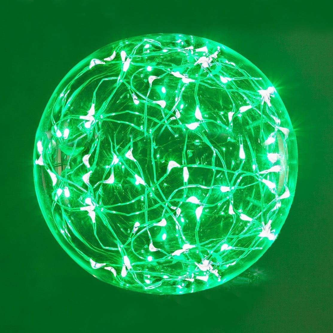 ANGMLN 10 Pack Green Fairy Lights 9.8' 30 LED Mini String Lights for Crafts, Christmas, Wedding, St Patrick's Day, Party, Costume Decoration
