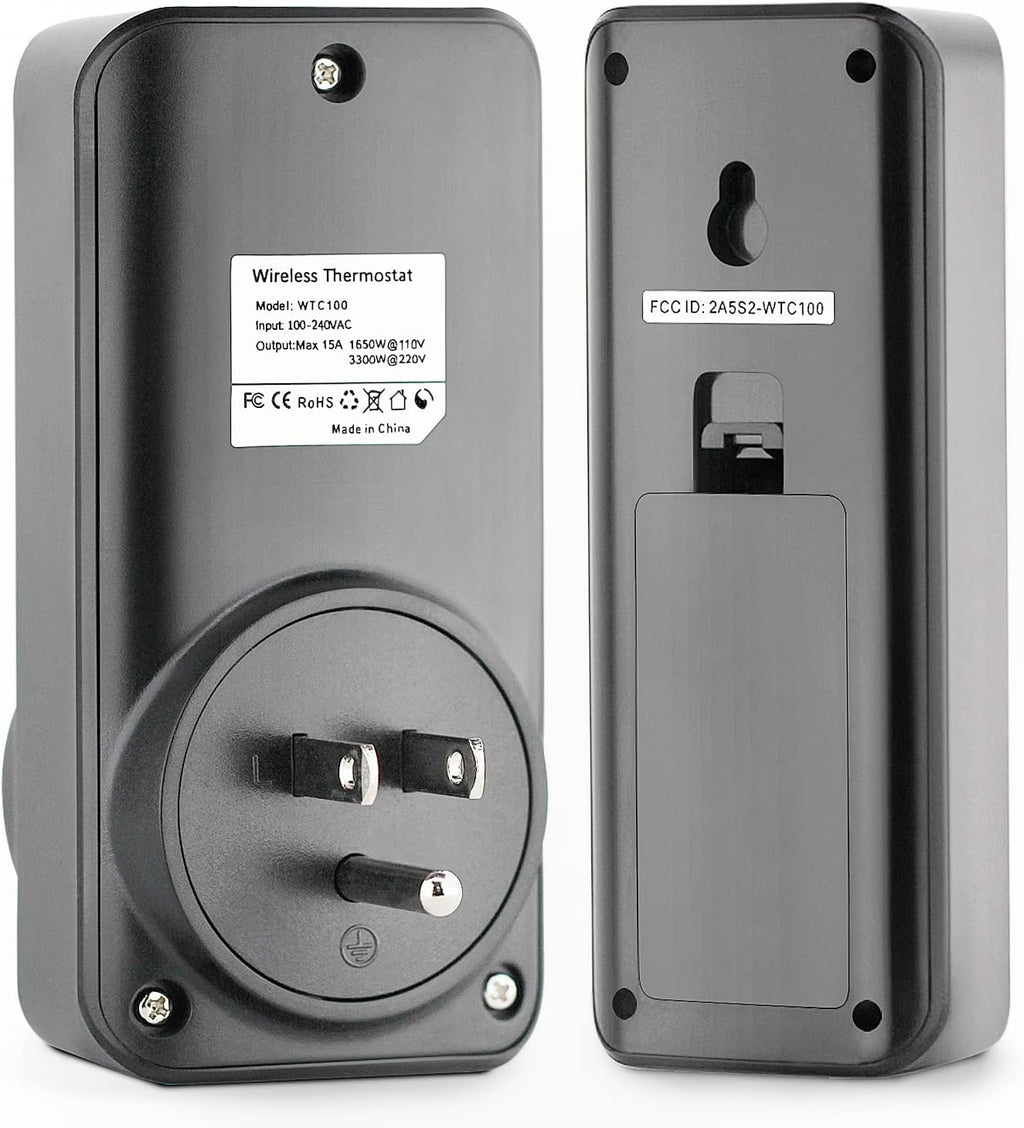 DIGITEN Temperature Controller Wireless Thermostat Outlet Greenhouse Thermostat Wine Cooler Plug-in Temperature Controller Reptile Temperature Control Outlet Remote Control Tempreature Build-in Sensor