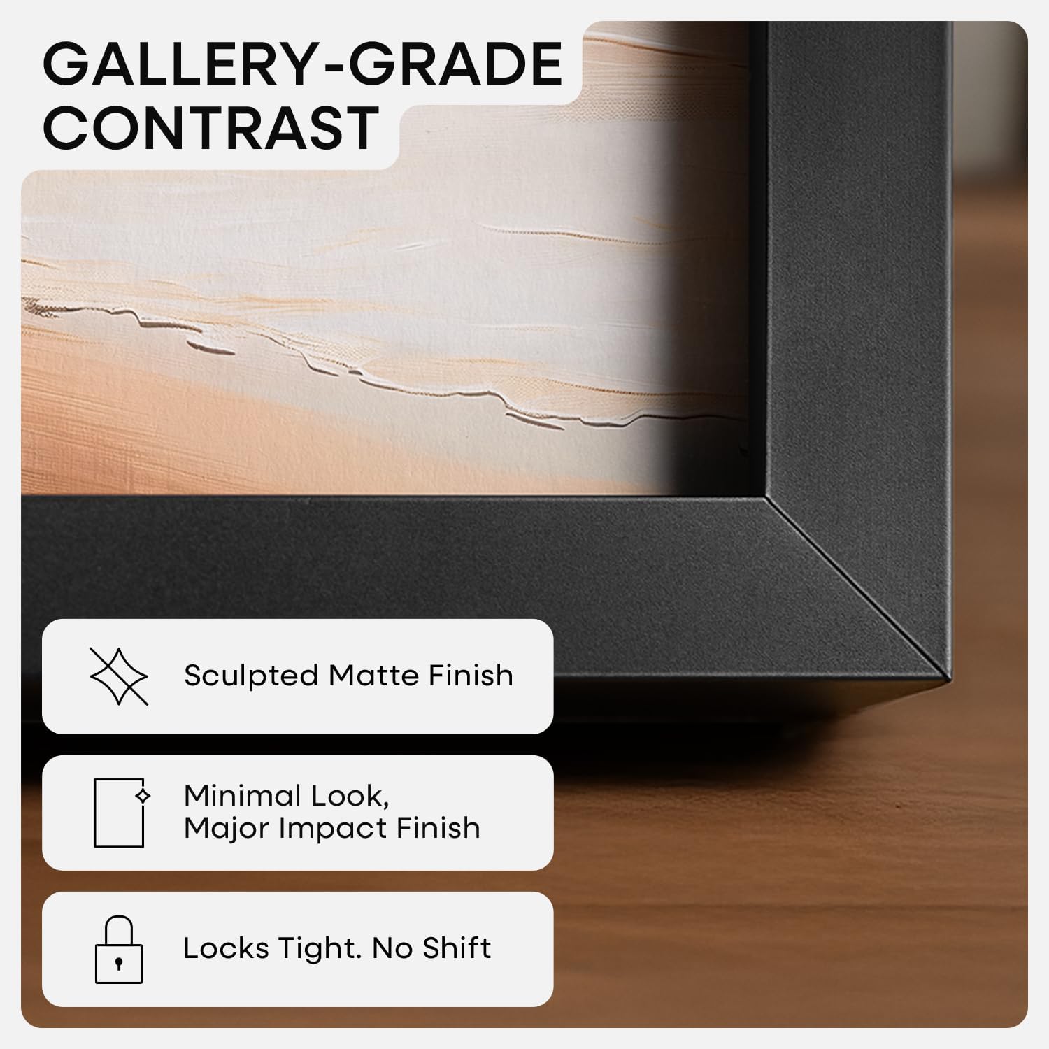 Homeforia A3 Picture Frame Black, High End Metal 11.7 x 16.5 inch Poster Frames with Mat 8.3 x 11.7 for Photo, A3 Size Frames Matted to A4 Print, 11.7x16.5 Wall Hanging Frame, Tempered Glass, Set of 4