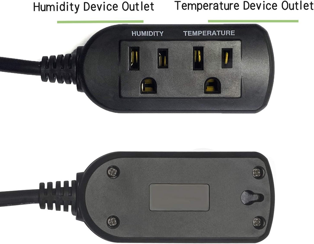 DIGITEN DHTC1011 Humidity and Temperature Controller Plug-in Thermostat Humidistat Outlet Humidity Controller Greenhouse Thermostat Cooling Heating Humidifier Dehumidifier