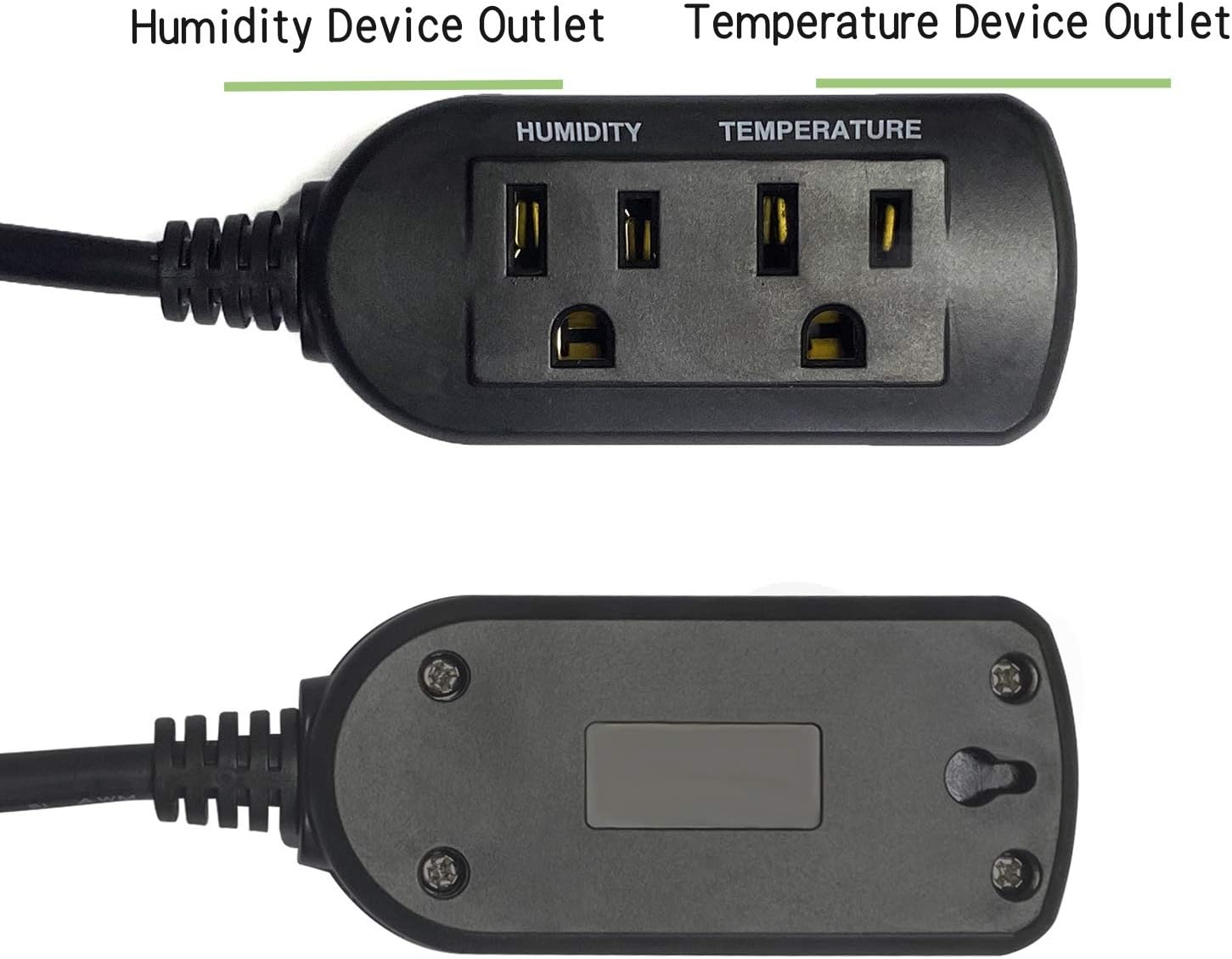 DIGITEN DHTC1011 Humidity and Temperature Controller Plug-in Thermostat Humidistat Outlet Humidity Controller Greenhouse Thermostat Cooling Heating Humidifier Dehumidifier