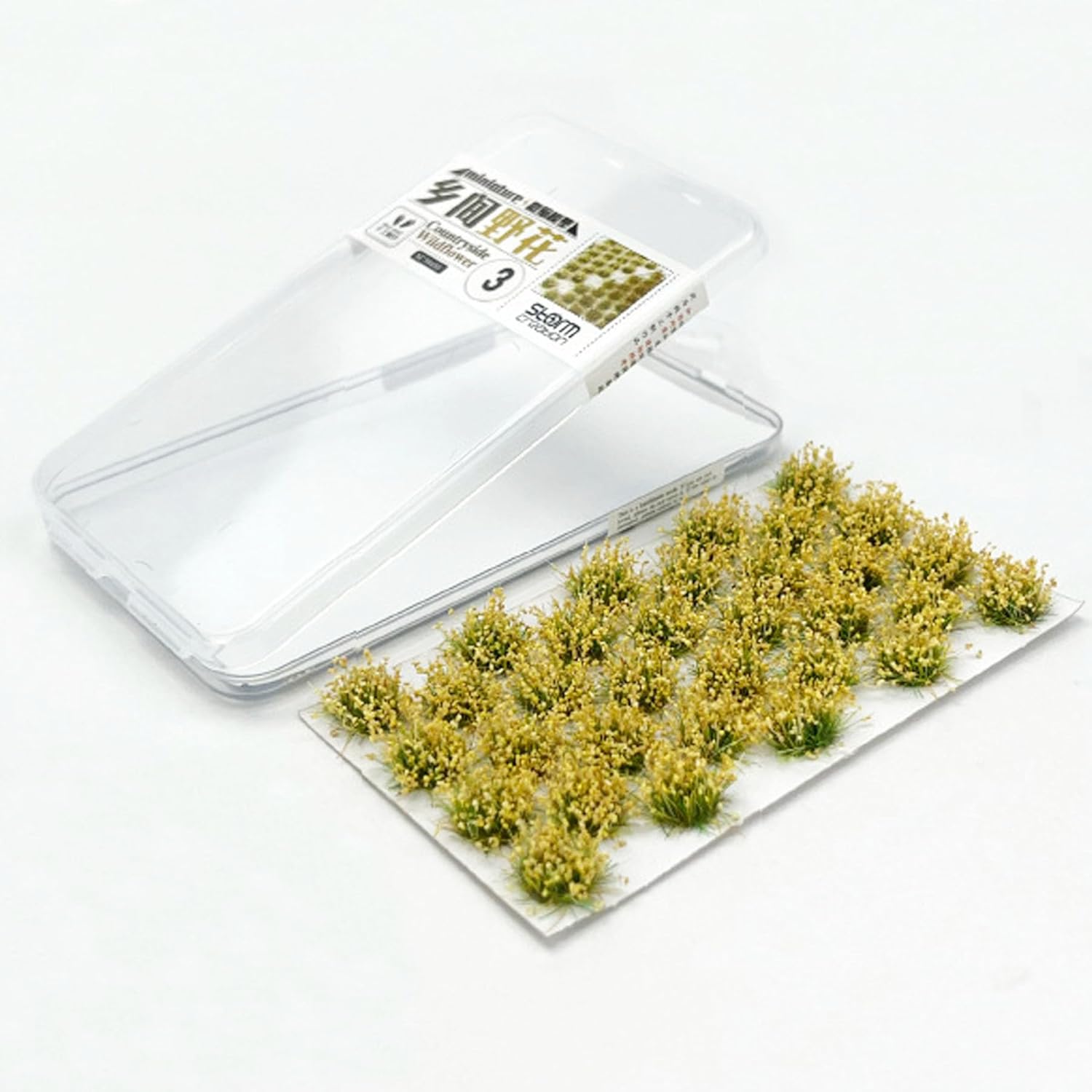 Woohome Static Grass Tufts Model - Brown Bushy Tufts Flower Cluster Vegetation Groups for Train Landscape Railway Modeling