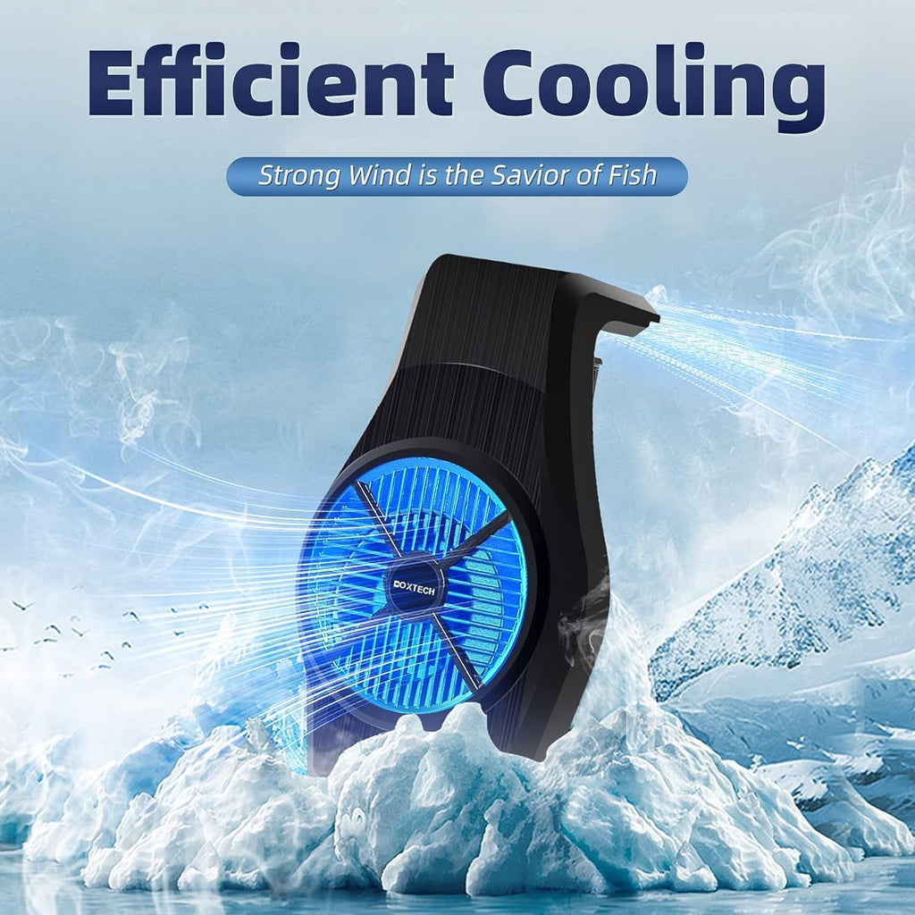 UPETTOOLS Aquarium Cooling Fan - Speed Adjustable Aquarium Chiller, Quiet Aquarium Cooler with Wide Angle Wind, Suitable for (3-7Gallon) Fish Tank (Ideal for Shrimp, Coral & Tropical Fish)
