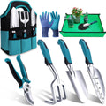 Kynup Garden Tools, Gardening Gift 7-Piece for Women, Gardening Hand Tools Set with Rust-Proof, Stainless Steel, Aluminum Alloy Material, Ideal Gardening Supplies, Essentials, Garden Stuff