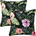Rustic Chic Rose & Peony Throw Pillow Covers Set of 2 Ultra-Soft All-Season Pillow Shams with Hidden Zipper,Durable for Sofa Bed Car Decor & Gift 18x18 in