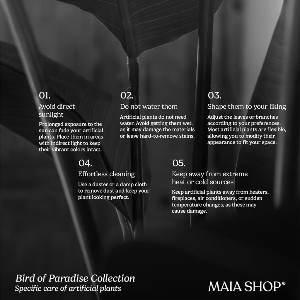 Maia Shop 6ft Artificial Bird of Paradise Plant for House, Apartment or Office – Realistic Fake Indoor Plants for Living Room, Kitchen, Bedroom, Entryway or Patio – Faux Greenery for Home Décor