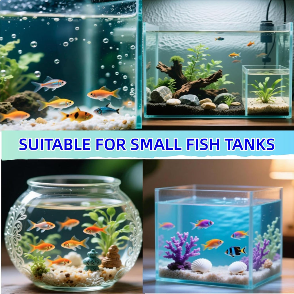 AQUANEAT Aquarium Air Stone Disc, 1.4 Inch Nano Bubble Stone Kit Quiet Dissolved Oxygen Diffuser with Accessories tubing and valves for Small Fish Tank