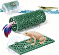 Abizoo Betta Fish Tunnel Hideout and Hammock Bed for Fish Aquarium Decoration, African Dwarf Frog Tank Accessories Hollow Design Habitat Cave for Betta Shrimp Guppies Neon Tetras Zebra Danios Snails