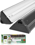 LUCKY HERP 8W T5 UVB Reptile Light Fixture Combo Kit(New Upgrade), 10.0 UVB Light for Reptiles and Amphibians, UVA UVB Basking Light Desert Lamp for Lizard, Bearded Dragon, Tortoise 12inch