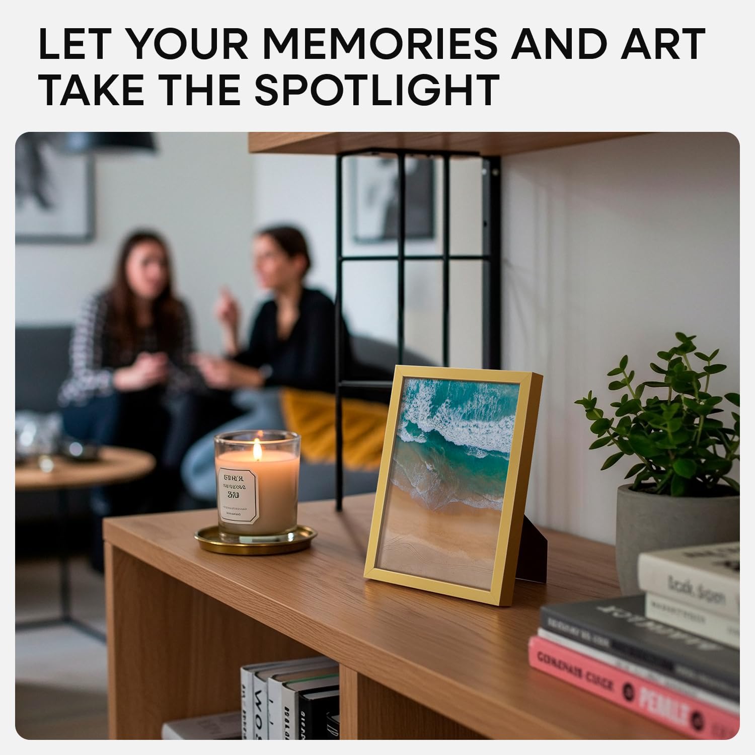 Homeforia 5x7 Picture Frame Gold, High End Metal 5 x 7 Gold Frames with Mat 4 x 6 for Print, 5by7 Desk Frame Matted to 4x6 inch Photo, 5 by 7 Wall or Tabletop Frame, Tempered Glass, Wall Kit, Set of 4