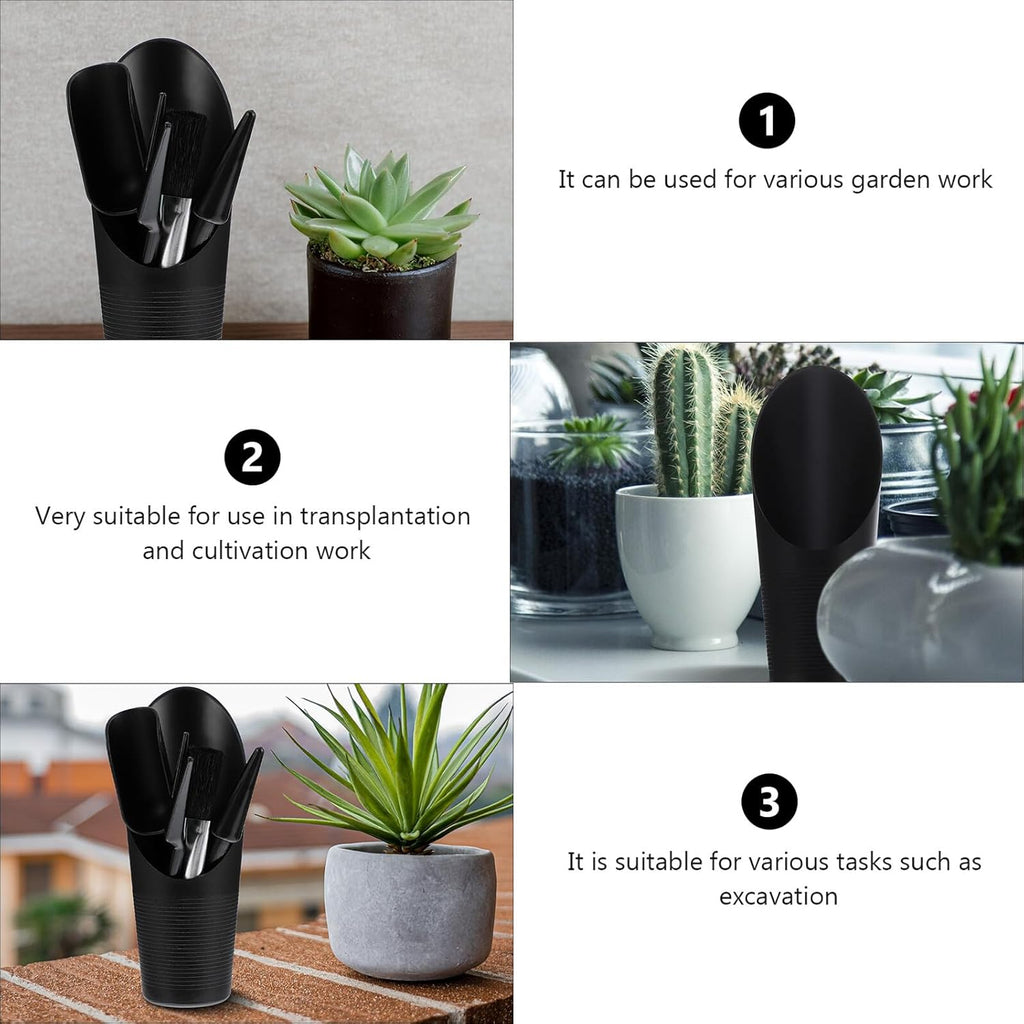 5pcs Mini Garden Hand Tools Portable Succulent Planting Tools Ergonomic Plastic Gardening Kit for Indoor Plants and Small Gardens