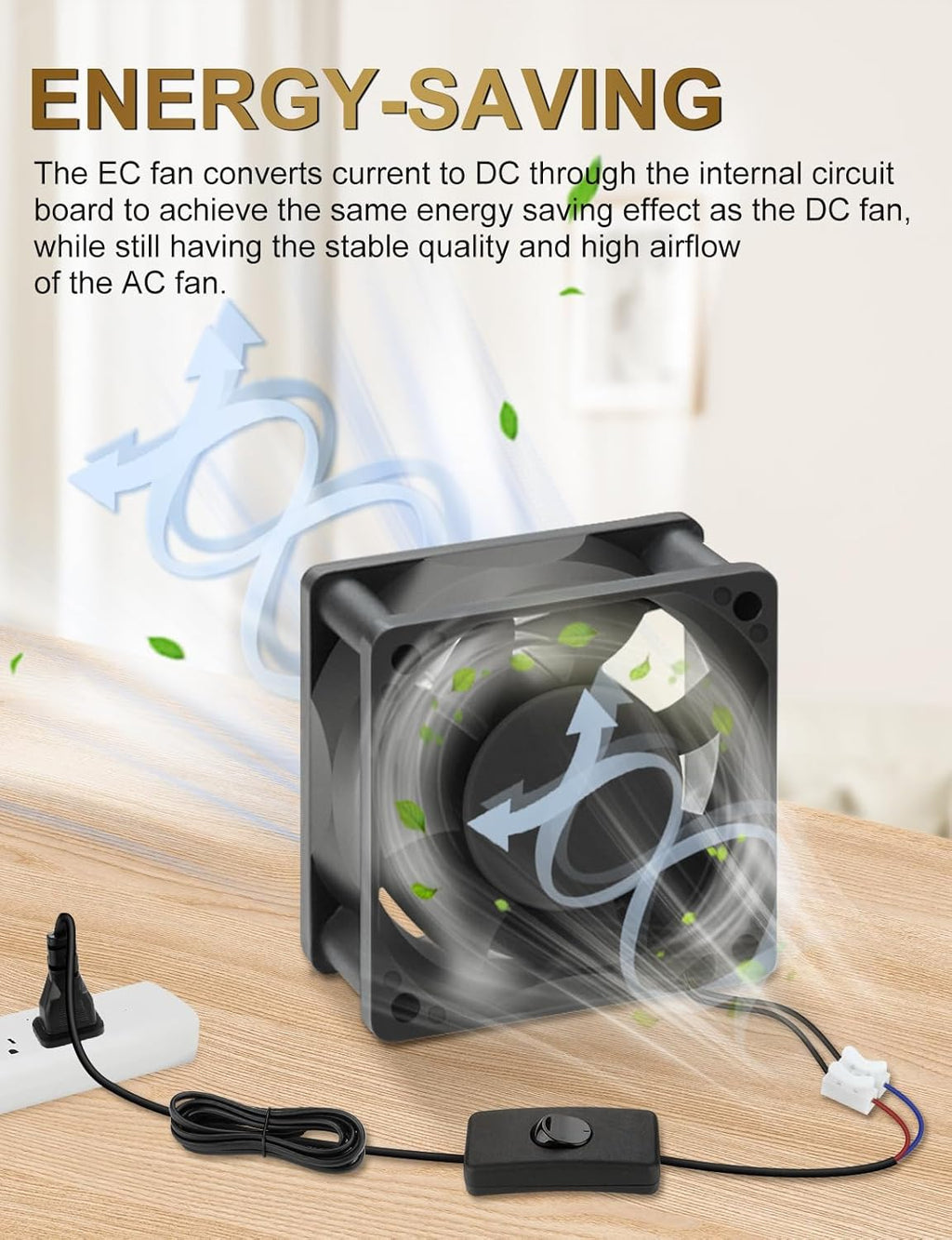 EC Small Cooling Fan 110V 115V 120V 220V 240V 60mm x 25mm Dual Ball Bearing Fan for Cooling Computer Case, TV Box, Amplifier, Small Equipment, and Exhaust Projects