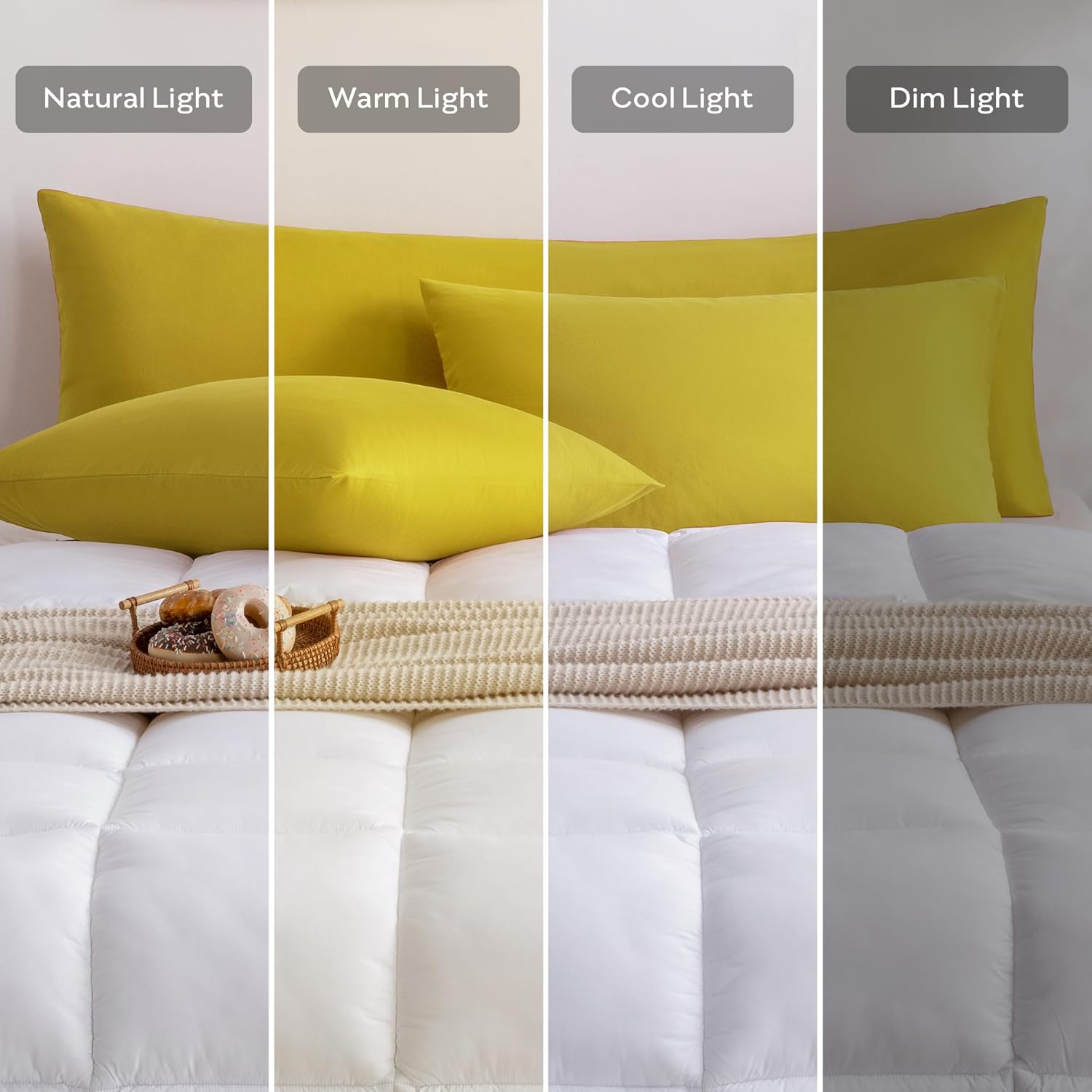 JELLYMONI Pillowcases Standard Set of 2 Cotton Envelope Pillow Covers Ginger 20×26in Bed Pillow Cases 100% Washed Cotton Soft Breathable (Pillows are not Included)