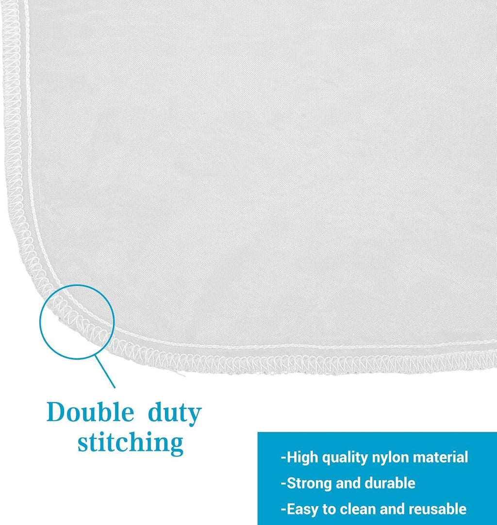 3 Pack Aquarium Filter Media Bags, Extra Fine 180μm Media Filter Bag with Drawstring Reusable Fish Tank Nylon Filters for Activated Carbon, Fine Resins, Bio Filters Balls (7.9 * 5.9in)
