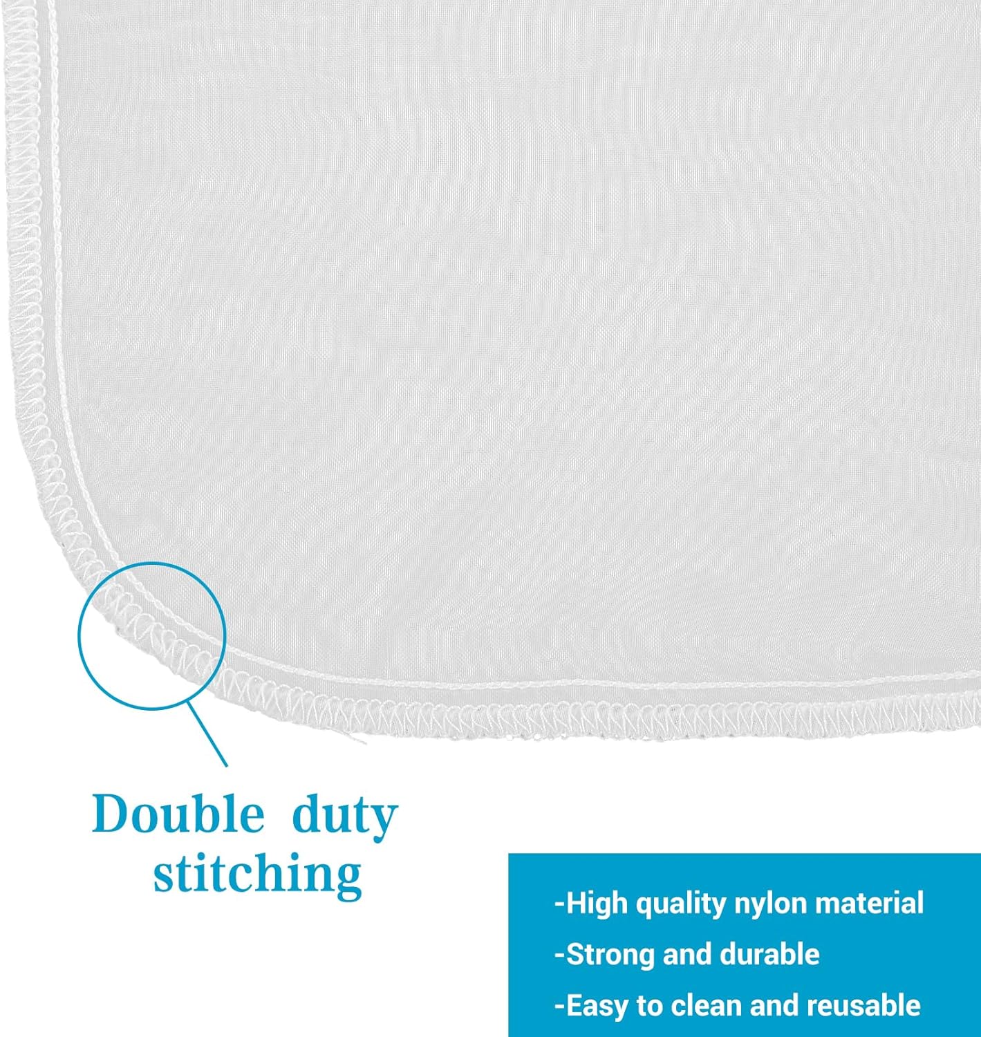 3 Pack Aquarium Filter Media Bags, Extra Fine 180μm Media Filter Bag with Drawstring Reusable Fish Tank Nylon Filters for Activated Carbon, Fine Resins, Bio Filters Balls (7.9 * 5.9in)