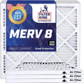 Filter King 21x23x1 Air Filter | 6-PACK | MERV 8 HVAC Pleated A/C Furnace Filters | MADE IN USA | Actual Size: 21 x 23 x .75"