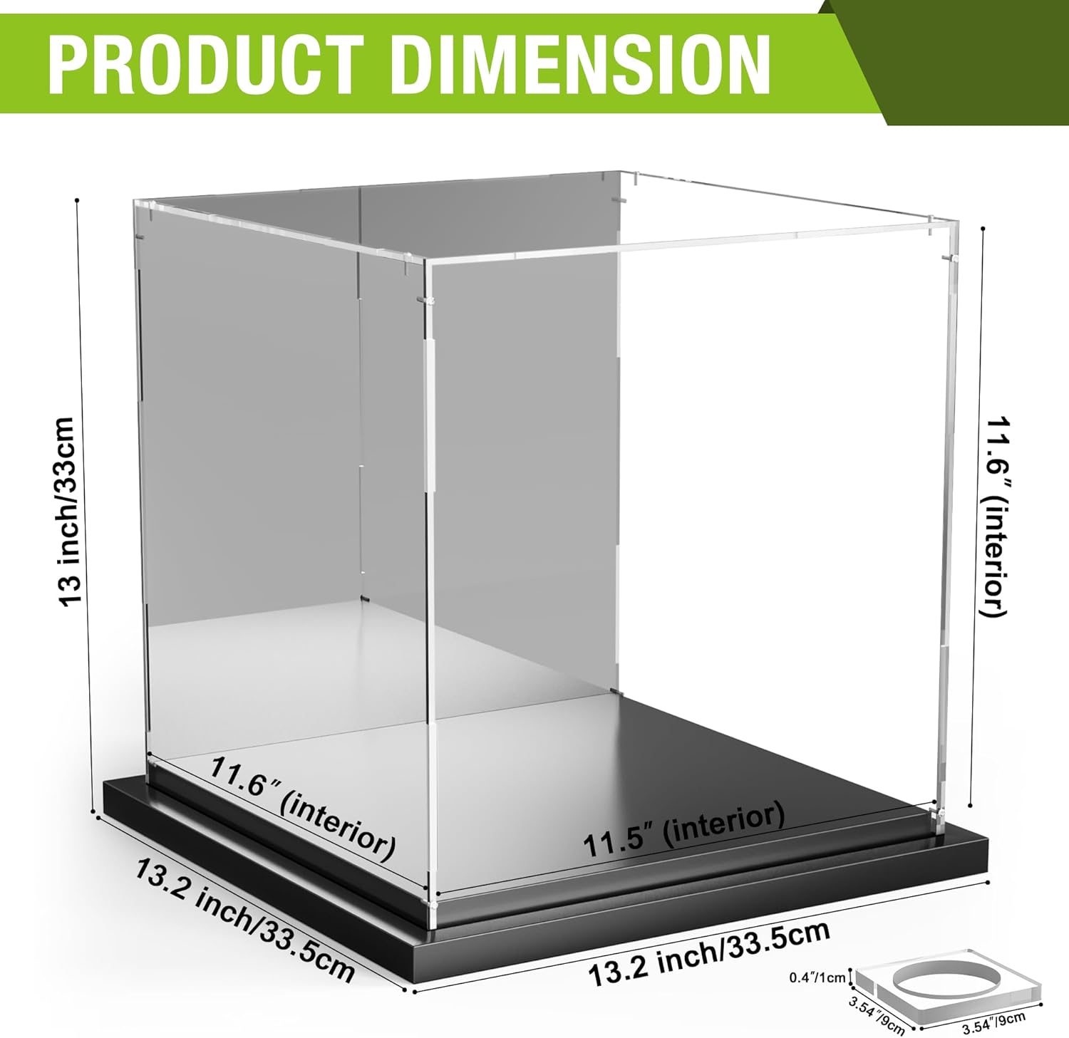Putros Basketball Display Case with Mirror and Black Metal Grooved Base Acrylic Basketball Case with Transparent Removable Built-in Basketball Display Stand for Autographed Basketball