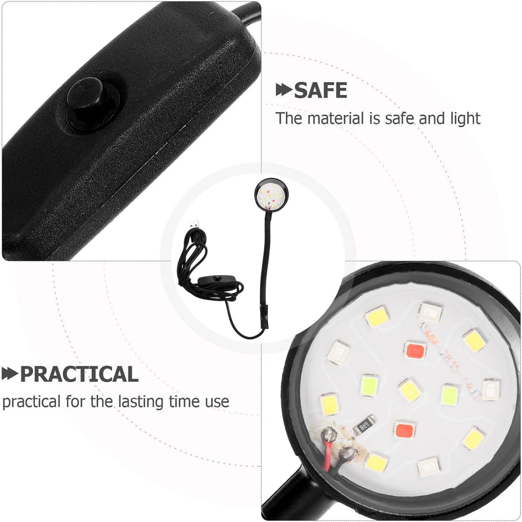 FRCOLOR Aquarium Lamp LED Fish Tank Light USB Mini Aquarium Lighting for Freshwater and Tanks with Housing and Natural Color Restoration