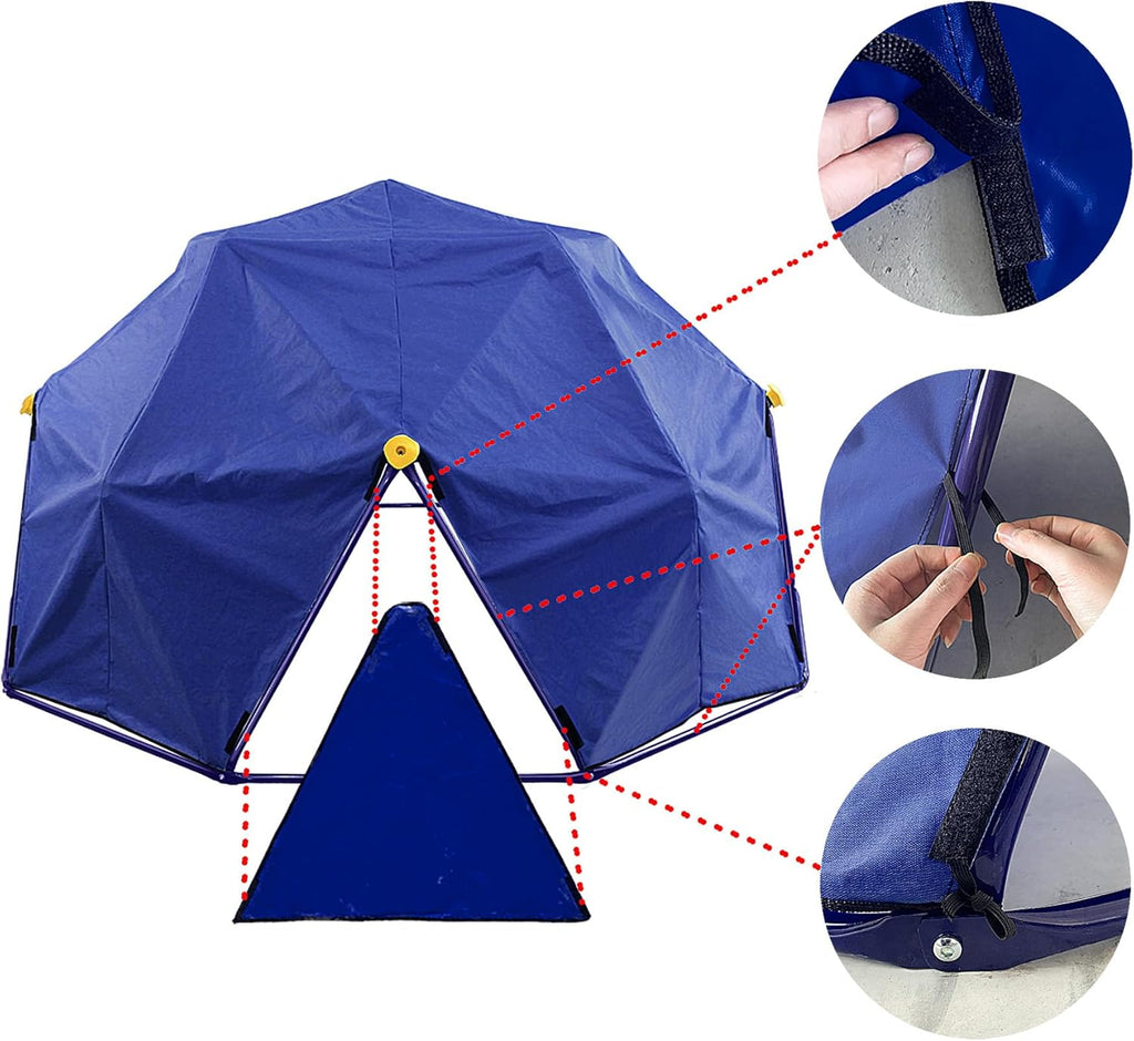 10ft Climbing Dome Canopy, UV-Resistant Play Tent Cover for Outdoor Play Equipment, Easy to Install and Washable (Canopy Only)