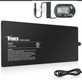 iPower 8 by 18-Inch 24W Reptile Heat Mat, LCD Digital Aquarium Thermometer, Under Tank Warmer Terrarium Heat Pad for Turtles Lizards Frogs and Other Small Animals, Multi Sizes