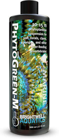 Brightwell Aquatics PhytōGreen-M Marine Phytoplankton for Reef Aquariums – Supports Corals, Sponges, Clams, Tube Worms & Filter Feeders – Amino Acids, EPA, 500 ml