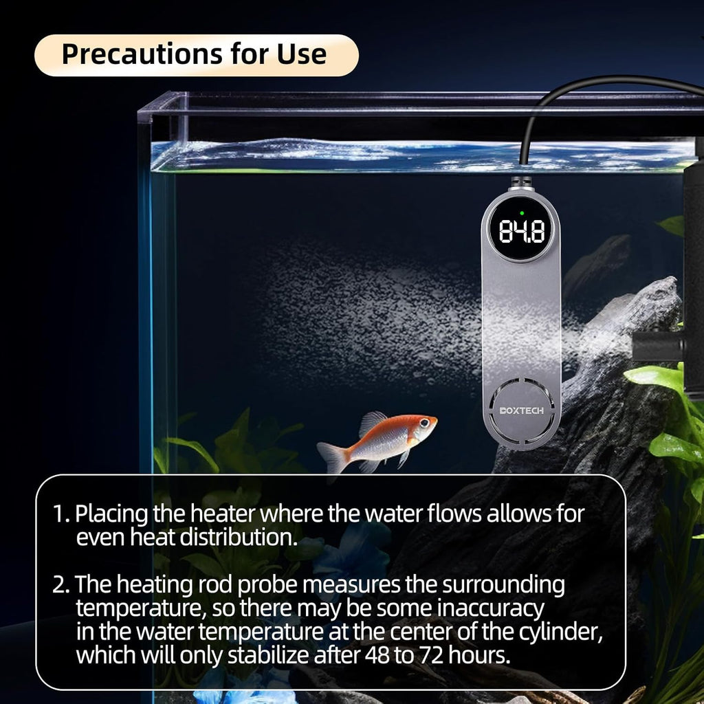 UPETTOOLS 75W Aquarium Heater for 5-20 Gallon Tanks – Submersible Fish Tank Heater with Digital Display & External Temperature Controller, Adjustable 68°F-93°F, for Betta, Shrimp, and Turtle Tanks
